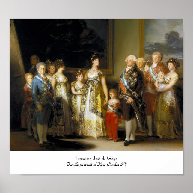 Family portrait of King Charles IVJose de Goya Poster (Front)