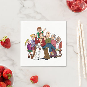Family Portrait Paper Napkins