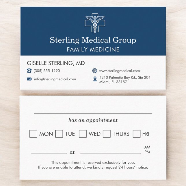 Family Practice Doctor Office Appointment  Business Card (Creator Uploaded)