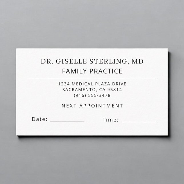 Family Practice Doctor Office Appointment Card (Creator Uploaded)