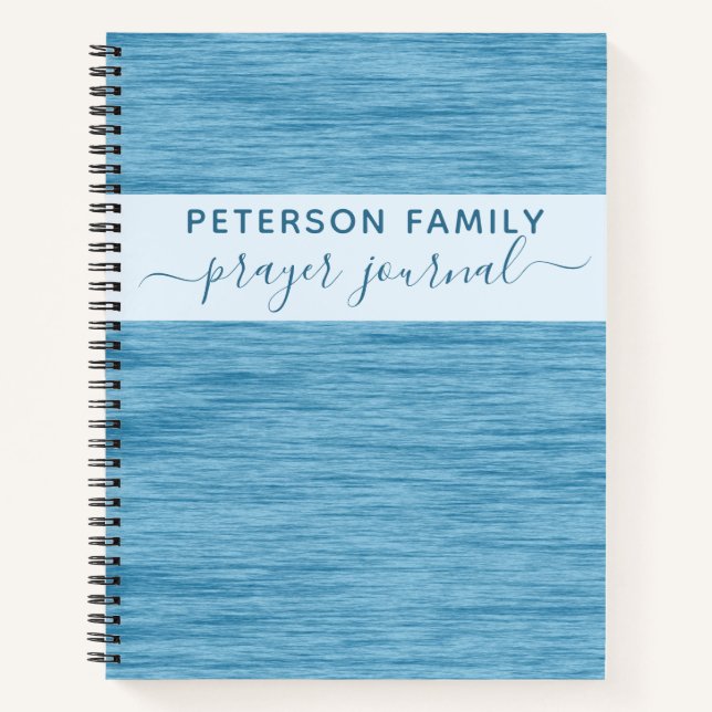 Family Prayer Journal personalised notebook (Front)