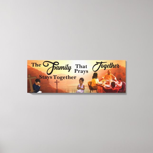 Family Prayers Canvas Print (Front)