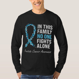 Family Prostate Cancer Awareness Light Blue Ribbon T-Shirt