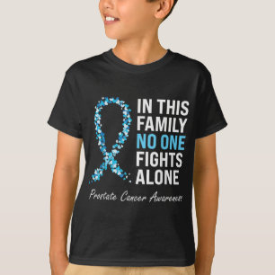 Family Prostate Cancer Awareness Light Blue Ribbon T-Shirt