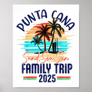 Family Punta Cana Vacation 2025 Summer Vacation Ma Poster