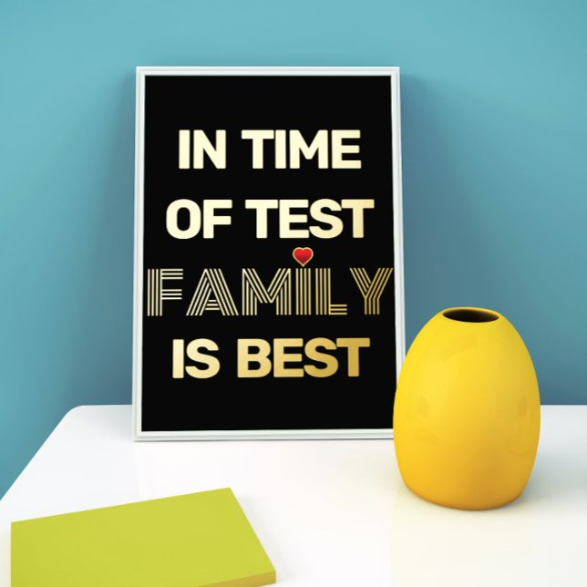 Family quote and red heart gold foil prints (Creator Uploaded)