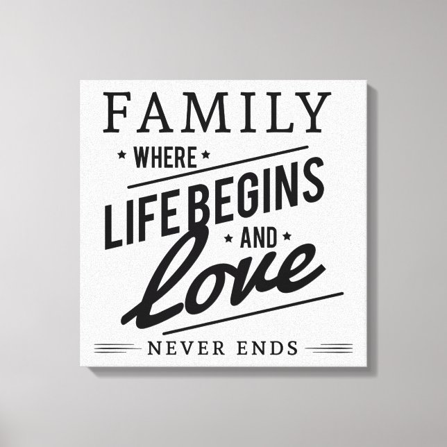 Family Quote Canvas Print (Front)