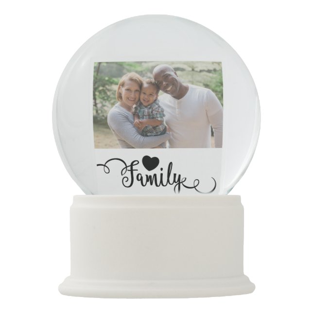 Family Quote | Custom Family Photo Snow Globe (Front)