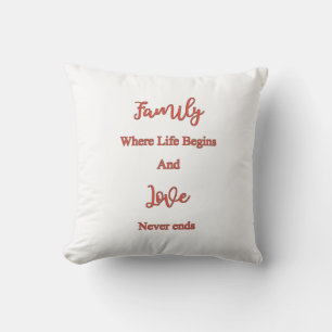 Family Quote Decorative Throw Pillow - Meaningful