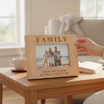 Family Quote Simple Modern Typography Etched Frames<br><div class="desc">Family Quote Simple Modern Typography Laser Etched Picture Photo Frames features the text "Family where life begins and love never ends" in modern script typography edit the text for your custom frame or use as is. Perfect for family for birthdays, Christmas, Mother's Day, Father's Day, Grandparent's Day and more. Created...</div>