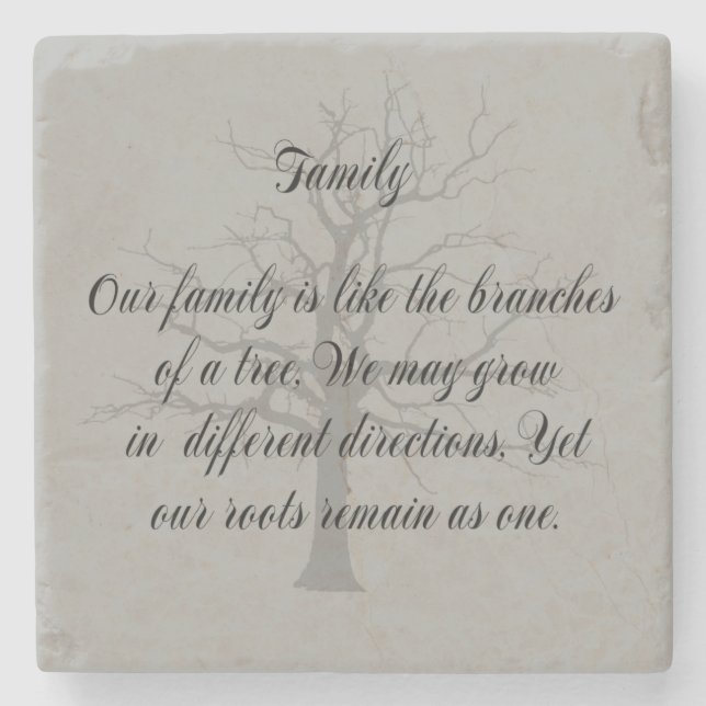 FAMILY QUOTE STONE COASTER (Front)
