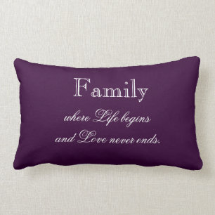 Family Quote Throw Pillow