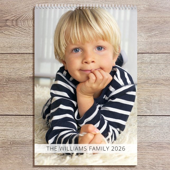 Family Quotes & Funny Sayings Custom Photo 2026 Calendar (Creator Uploaded)