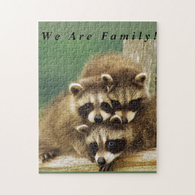 Family Racoon Puzzle (Vertical)
