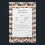 Family Recipe Heirloom Mountain Range Tea Towel<br><div class="desc">Keepsake family recipe tea towel. Share uncle Jim's chilli recipe or great aunt Aggie's all time favourite thanksgiving casserole dish. Elegant and simple template design can easily be adjusted to share your family recipes as mother's day, birthday, or Christmas gifts. Custom family name with initials. Colours can be changed. Great...</div>