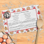 Family Recipe Holiday Baking Christmas Cookies Tea Towel<br><div class="desc">Customise this Family Recipe Holiday Baking Christmas Cookies kitchen towel holiday gift idea to celebrate friends, family, or one of your favourite people. This personalised gift makes a thoughtful custom Christmas gift. Family and friends will love this Family Recipe Holiday Baking Christmas Cookies kitchen towel personalised Christmas holiday gift idea....</div>