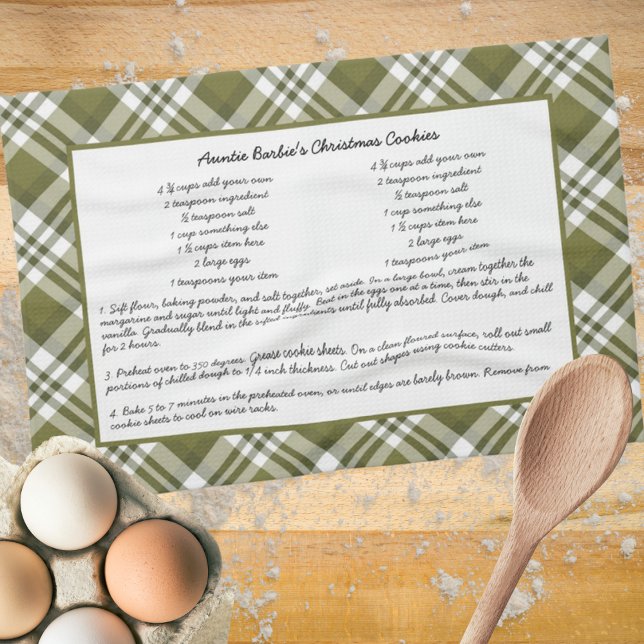 Family Recipe Keepsake Christmas Tea Towel (Creator Uploaded)