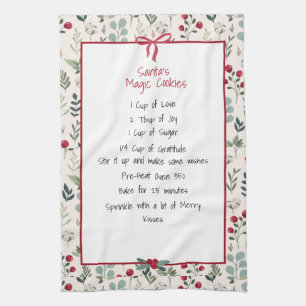 Family Recipe Keepsake Christmas Tea Towel