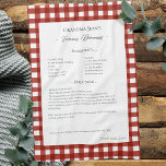 Family Recipe Keepsake Heirloom Gingham Tea Towel<br><div class="desc">Keepsake family recipe tea towel. Share uncle Jim's chilli recipe or great aunt Aggie's all time favourite thanksgiving casserole dish. Elegant and simple template design can easily be adjusted to share your family recipes as mother's day, birthday, or Christmas gifts. Custom family name with initials. Colours can be changed. Great...</div>