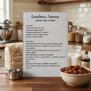 Family Recipe Personalised Add Your Own Text Cutting Board