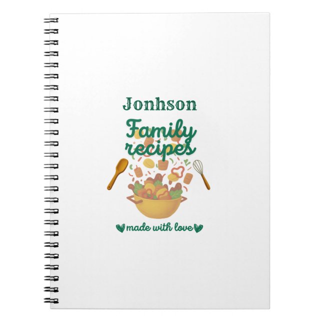 Family Recipes Kitchen Notebook (Front)