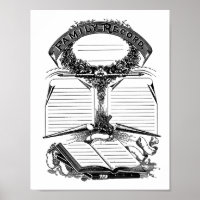Family Record Birth Death Marriage Certificate art