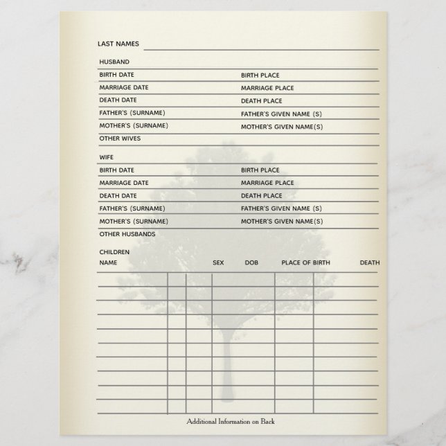 Family Records Genealogy Scrapbook (Front)