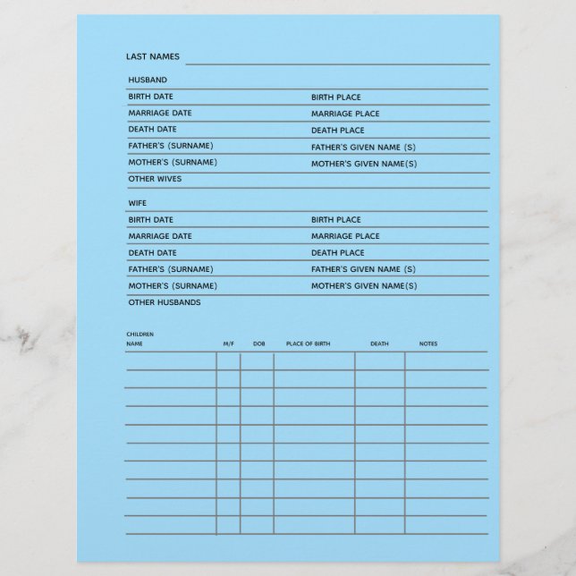 Family Records Genealogy Scrapbook (Front)