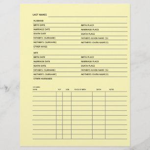 Family Records Genealogy Scrapbook