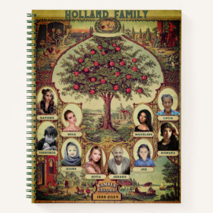 Family Records Tree Personalise Notebook
