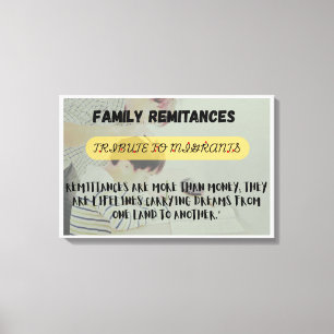 Family remitances day  canvas print