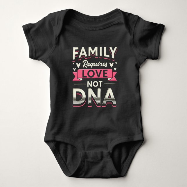 Family Requires Love Adoption Baby Bodysuit (Front)