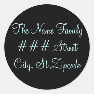 family return address label - personalise info