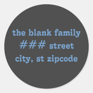 family return address labels - personalise info