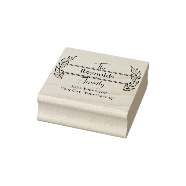 Family Return Address Rubber Stamp (Stamp)