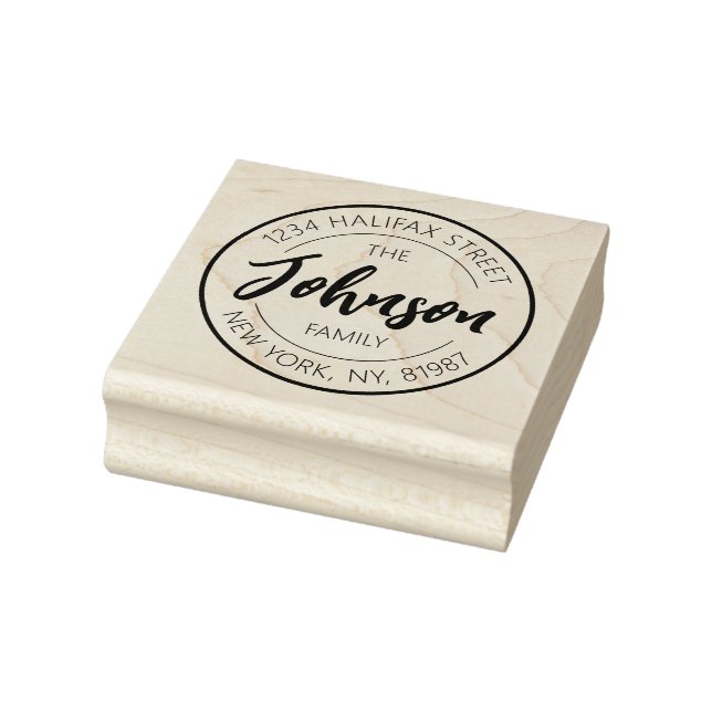 FAMILY RETURN ADDRESS RUBBER STAMP (Stamp)