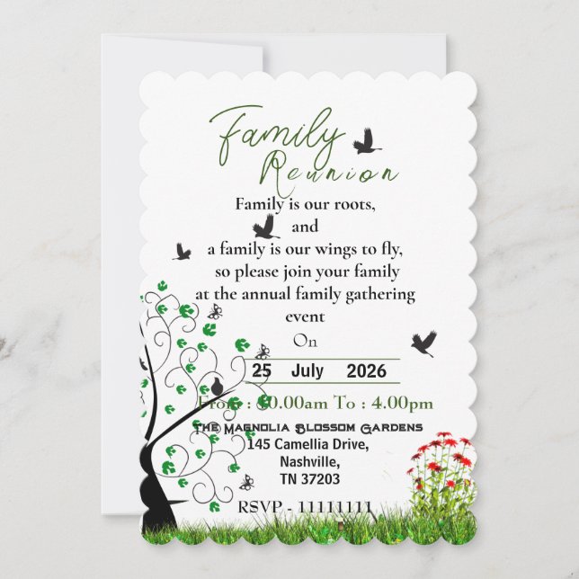 Family Reuion  Invitation (Front)