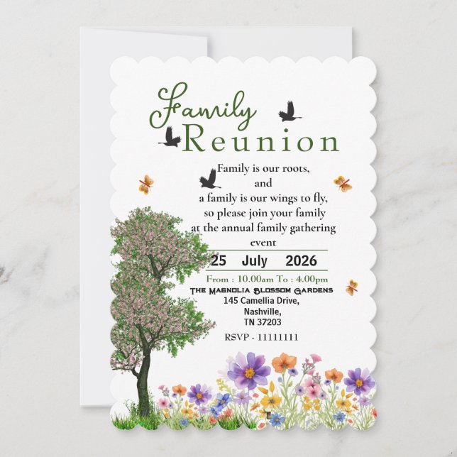 Family Reuion  Invitation (Front)