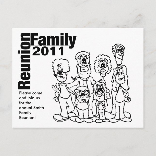 Family Reunion 2011 Colouring Invite (Front)