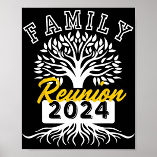 Family Reunion 2024 Attend Meeting Group Vintage  Poster