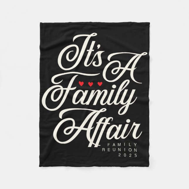 Family Reunion 2025 Funny Family Party Love Matchi Fleece Blanket (Front)