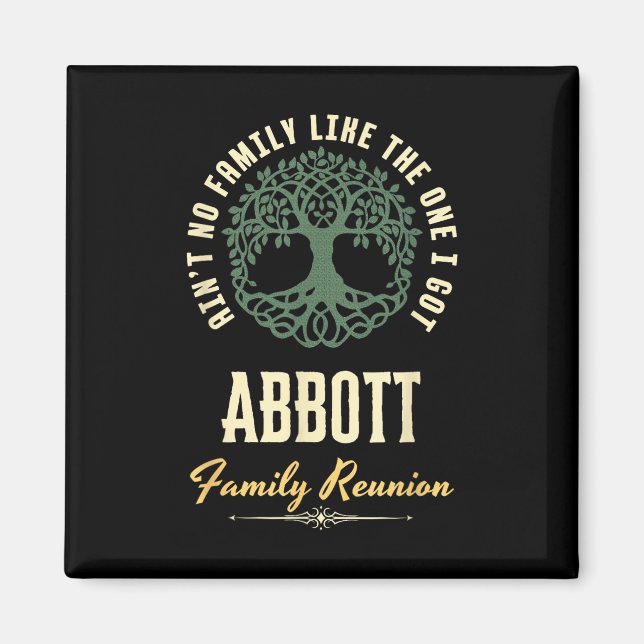 Family Reunion 2025 Matching Design - Abbott - Cop Magnet (Front)