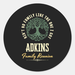 Family Reunion 2025 Matching Design - Adkins Classic Round Sticker