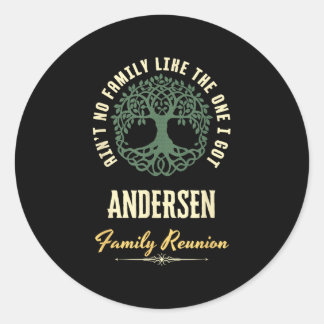 Family Reunion 2025 Matching Design - Andersen Classic Round Sticker