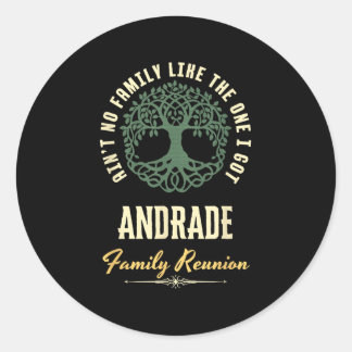 Family Reunion 2025 Matching Design - Andrade Classic Round Sticker