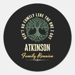 Family Reunion 2025 Matching Design - Atkinson Classic Round Sticker