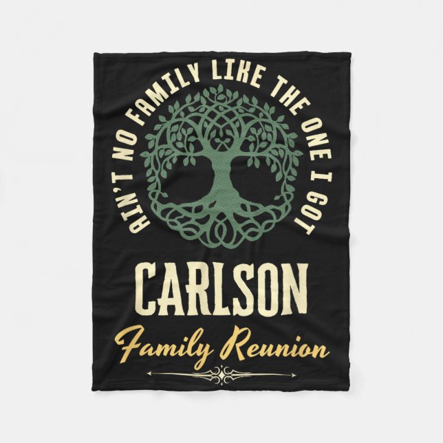 Family Reunion 2025 Matching Design - Carlson  Fleece Blanket (Front)