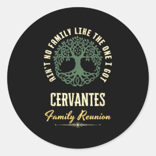 Family Reunion 2025 Matching Design - Cervantes  Classic Round Sticker