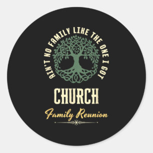 Family Reunion 2025 Matching Design - Church Classic Round Sticker