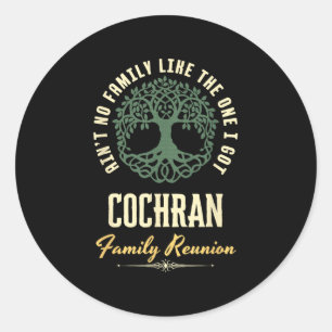 Family Reunion 2025 Matching Design - Cochran  Classic Round Sticker